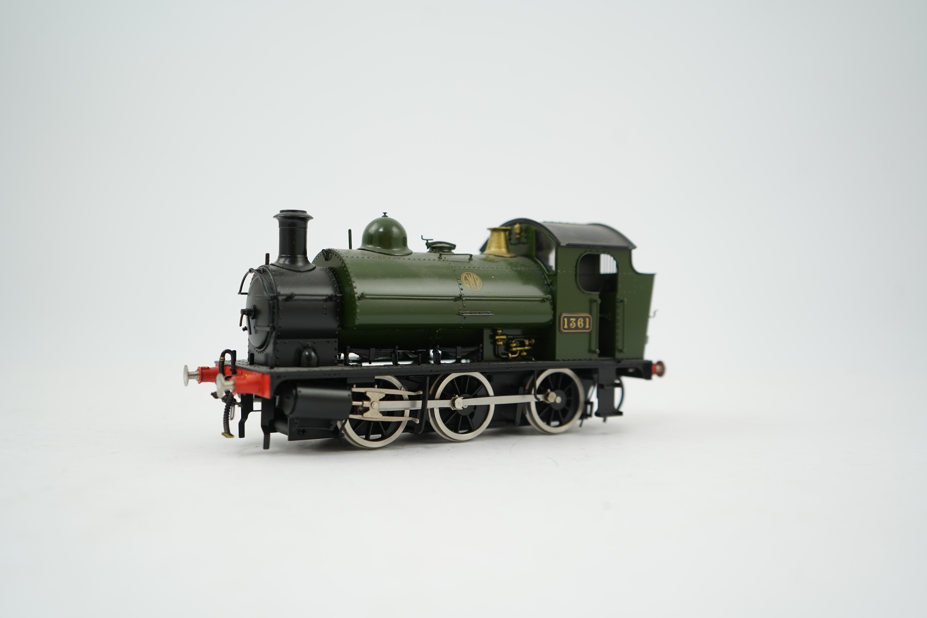 An 0 Gauge Tower Models, Blackpool, made in Sancheng China, model of GWR 1361 Class, 1361, 0-6-0ST locomotive, powered for two rail operation.